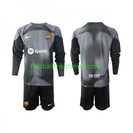 Fußballtrikots FC Barcelona Torwart Kinder 2022-2023 Langarm Auswärts-trikot kaufen